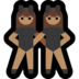 Windows系统里的有兔子耳朵聚会的女人，4型emoji表情