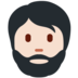 Twitter里的有络腮胡子的男人: 较浅肤色emoji表情