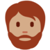 Twitter里的有络腮胡子的男人: 中等肤色emoji表情