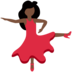 Twitter里的女子舞蹈：深色肤色emoji表情