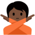 Twitter里的打“不手势”的人：深色肤色emoji表情