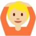 Twitter里的做“好”手势的人：中等浅肤色emoji表情