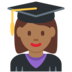 Twitter里的女学生：中黑肤色emoji表情