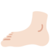 Twitter里的脚：浅肤色emoji表情