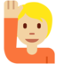 Twitter里的举手：中浅肤色emoji表情