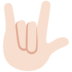 Twitter里的爱你的手势(美国)：浅肤色emoji表情