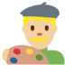Twitter里的男艺术家：中浅肤色emoji表情