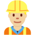 Twitter里的男施工员：中浅肤色emoji表情