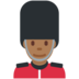 Twitter里的男警卫：中黑肤色emoji表情