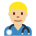 Twitter里的男保健员：中浅肤色emoji表情