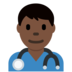 Twitter里的男保健员：深色肤色emoji表情