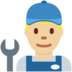 Twitter里的男机械工：中浅肤色emoji表情