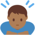 Twitter里的男士鞠躬：中黑肤色emoji表情