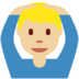 Twitter里的做“好”手势的男人：中等浅肤色emoji表情