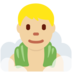Twitter里的蒸汽房男士：中浅肤色emoji表情