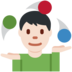 Twitter里的男子杂耍：浅肤色emoji表情