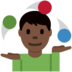 Twitter里的男子杂耍：深色肤色emoji表情