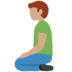 Twitter里的跪着的男人：中等肤色emoji表情