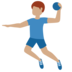 Twitter里的玩手球的男人：中等肤色emoji表情