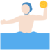Twitter里的男子水球：浅肤色emoji表情