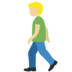 Twitter里的行走的男人：中等浅肤色emoji表情