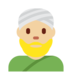 Twitter里的戴头巾的男士：中等浅肤色emoji表情
