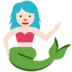 Twitter里的美人鱼：浅肤色emoji表情