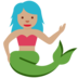Twitter里的美人鱼：中等肤色emoji表情