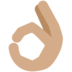 Twitter里的OK手：中等肤色emoji表情
