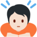 Twitter里的鞠躬：浅肤色emoji表情