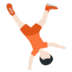 Twitter里的侧手翻的人：浅肤色emoji表情