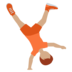 Twitter里的侧手翻的人：中等肤色emoji表情