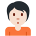 Twitter里的人撅嘴：浅肤色emoji表情