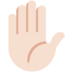 Twitter里的举手：浅肤色emoji表情