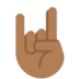 Twitter里的摇滚标志手：中黑肤色emoji表情