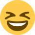 Twitter里的咧嘴眯眼的脸emoji表情