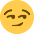 Twitter里的歪嘴笑的脸emoji表情
