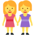 Twitter里的妇女牵手emoji表情