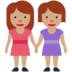 Twitter里的女性牵手：中等肤色emoji表情