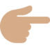 Twitter里的指向右边的手：中等肤色emoji表情