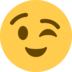 Twitter里的眨眼的脸emoji表情