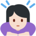 Twitter里的女性鞠躬：浅肤色emoji表情