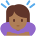 Twitter里的女性鞠躬：中黑肤色emoji表情