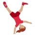 Twitter里的侧手翻的女人：中等肤色emoji表情