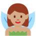 Twitter里的女仙女：中等肤色emoji表情