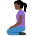 Twitter里的跪着的女人：深色肤色emoji表情