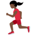 Twitter里的女子跑步：深色肤色emoji表情