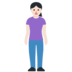 Twitter里的女性站立：浅肤色emoji表情
