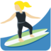 Twitter里的女子冲浪：中浅肤色emoji表情