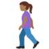 Twitter里的行走的女人：中黑肤色emoji表情